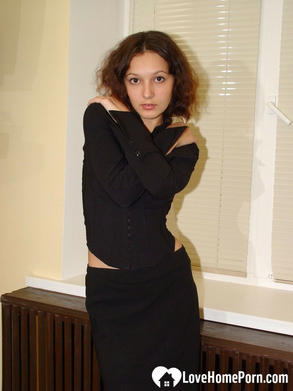 Curly babe cannot have enough of her dildo — 60