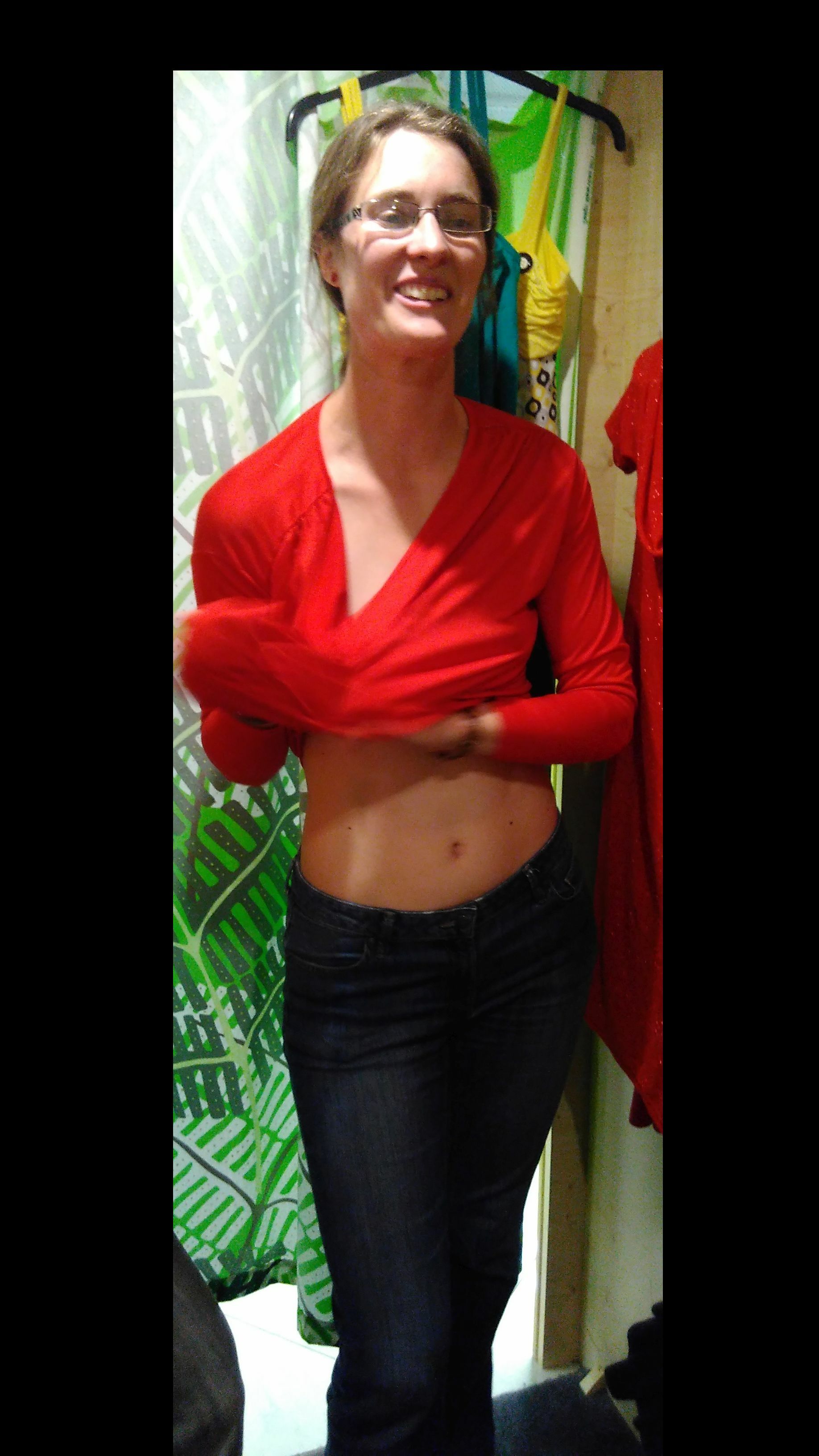 Lucie Koudelkova Czech Glasses Flatchest Student — 12